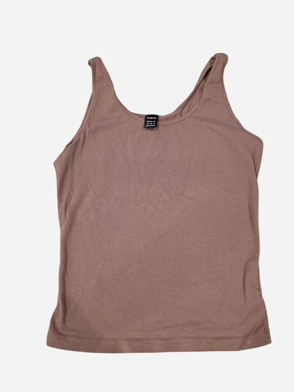 SHEIN Mauve Brown Scoop Neck Tank Top